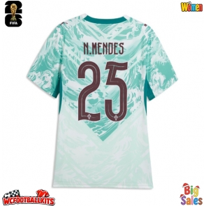 Portugal Nuno Mendes #25 Replica Away Stadium Shirt for Women World Cup 2026 Short Sleeve